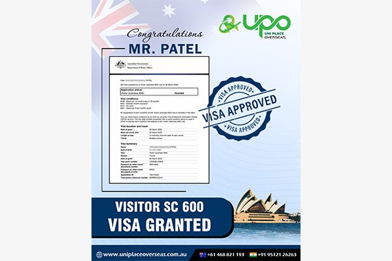 Visitor Visa 600 Approved – Your Journey to Australia Begins